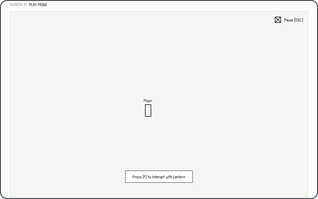 Early wireframe for Play Mode