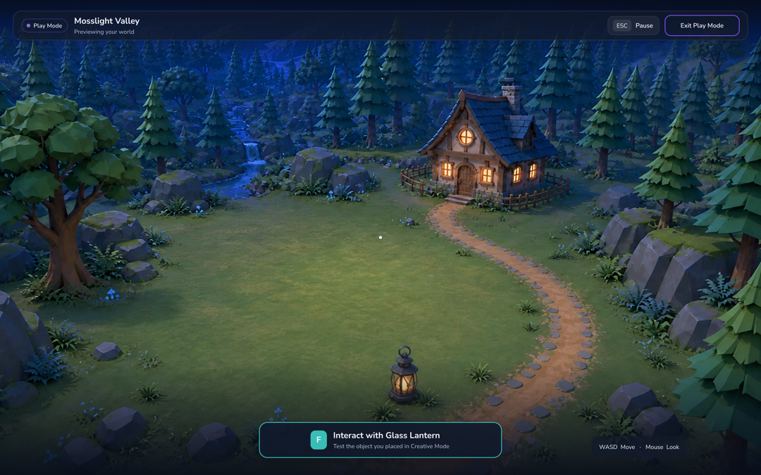 Refined Play Mode preview with interaction feedback